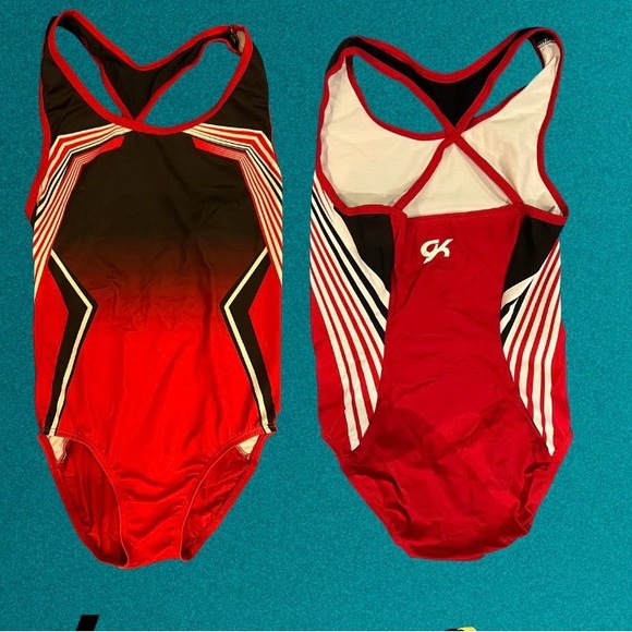 Red and Black Kids One Piece Swimsuit - Picture 1 of 1
